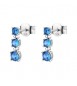 Orecchini Pendenti Donna Gioielli Fancy by Brosway in argento zircone blu FFB122