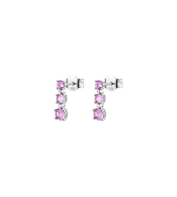 Orecchini Pendenti Donna Gioielli Fancy by Brosway in argento zircone rosa FVP119