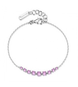 Bracciale Gioielli Fancy by Brosway in argento centrale zirconi rosa FVP118