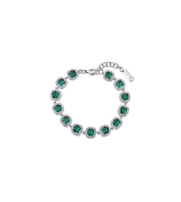 Bracciale Gioielli Fancy by Brosway in argento zirconi verde smeraldo FLG140