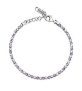 Bracciale Tennis Gioielli Fancy by Brosway in argento zircone bianco ametista FMP120