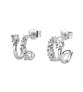 Orecchini Cerchio Gioielli Fancy by Brosway in argento zircone bianco FIW153