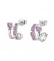 Orecchini Cerchio Gioielli Fancy by Brosway in argento zircone rosa FVP120