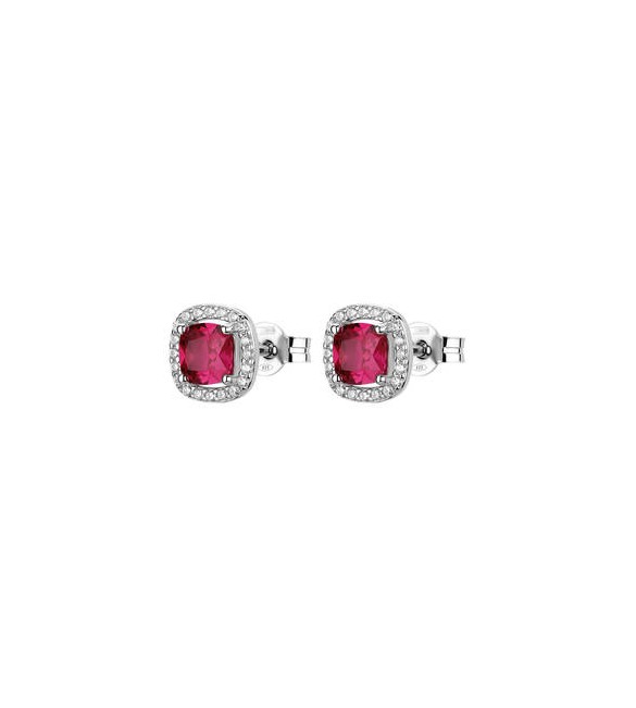 Orecchini Donna Gioielli Fancy by Brosway in argento zircone rosso FPR134