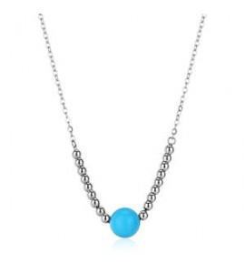 Collana donna gioielli Sagapò Glint in acciaio e turchese sgi05
