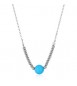 Collana donna gioielli Sagapò Glint in acciaio e turchese sgi05