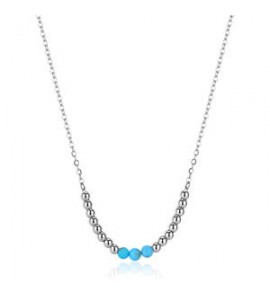 Collana donna gioielli Sagapò Glint in acciaio e turchese sgi07