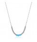 Collana donna gioielli Sagapò Glint in acciaio e turchese sgi07
