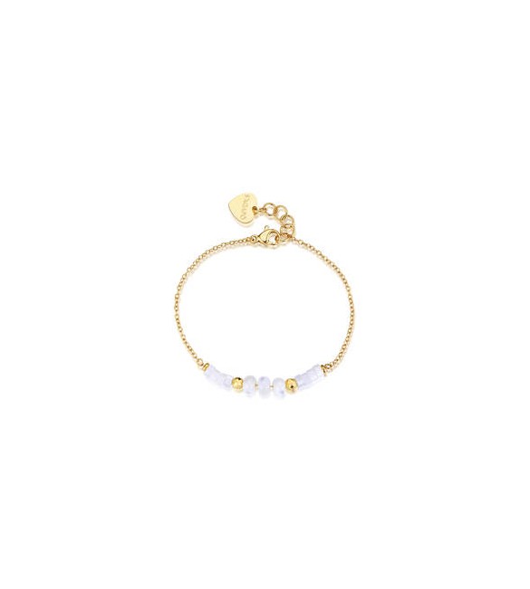 Bracciale donna gioielli Sagapò Glint in acciaio dorato e madreperla sgi39