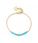Bracciale donna gioielli Sagapò Glint in acciaio dorato e pietre turchese sgi37