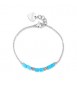 Bracciale donna gioielli Sagapò Glint in acciaio e pietre turchese sgi36