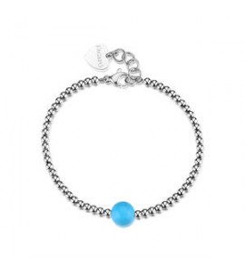 Bracciale donna gioielli Sagapò Glint in acciaio e turchese sgi30