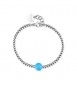 Bracciale donna gioielli Sagapò Glint in acciaio e turchese sgi30
