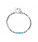 Bracciale donna gioielli Sagapò Glint in acciaio e turchesi sgi32