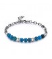 Bracciale Uomo Gioielli S\'agapò Riot in acciaio e apatite srt38
