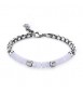 Bracciale Uomo Gioielli S\'agapò Riot in acciaio e madreperla srt37