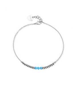 Cavigliera donna gioielli Sagapò Glint in acciaio e turchesi sgi40