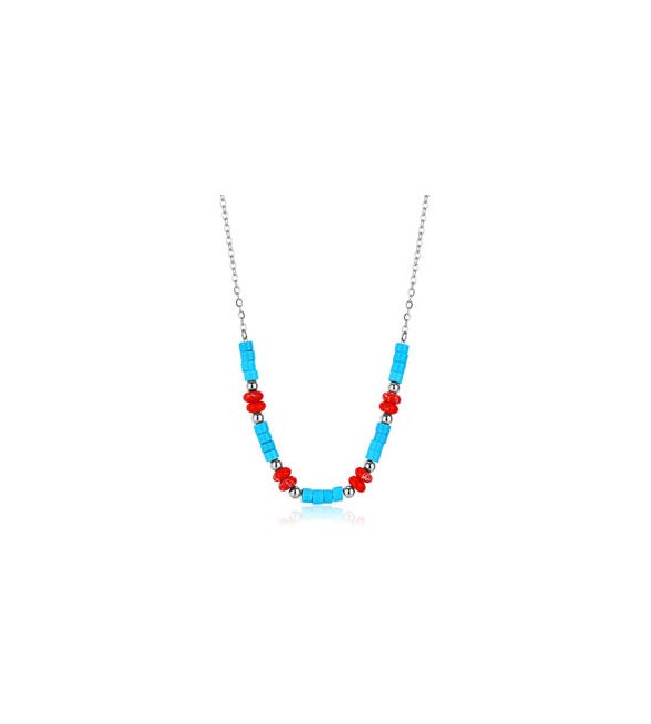 Collana donna gioielli Sagapò Glint in acciaio con petre sintetiche sgi09