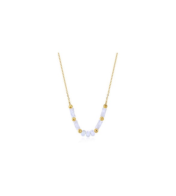 Collana donna gioielli Sagapò Glint in acciaio dorato e madreperla sgi29