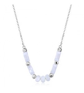Collana donna gioielli Sagapò Glint in acciaio e madreperla sgi28