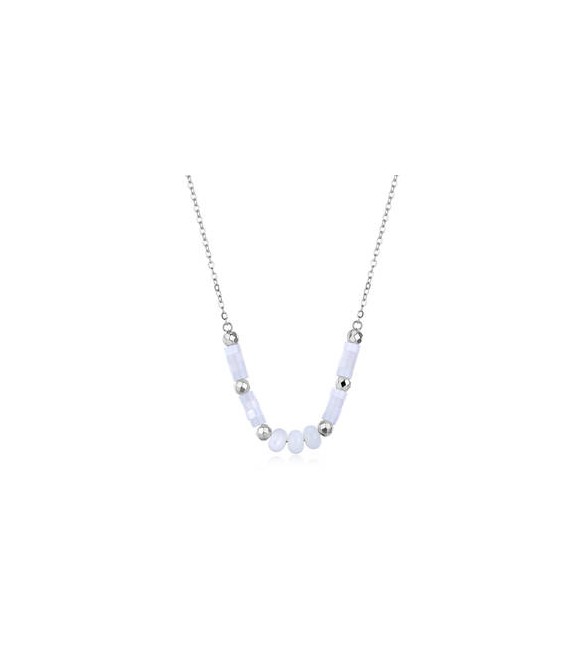 Collana donna gioielli Sagapò Glint in acciaio e madreperla sgi28