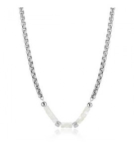 Collana Uomo Gioielli S\'agapò Riot in acciaio e madreperla srt03