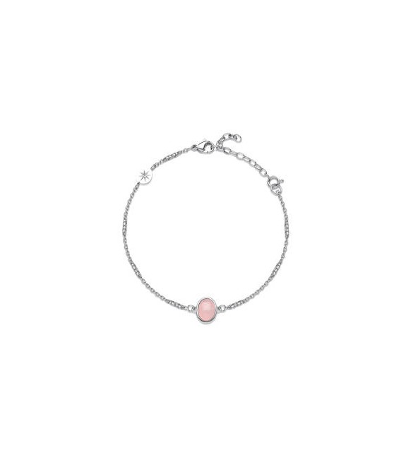 Bracciale Gioielli Brosway Essential in acciaio con quarzo rosa BNL141