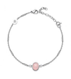Bracciale Gioielli Brosway Essential in acciaio con quarzo rosa BNL141