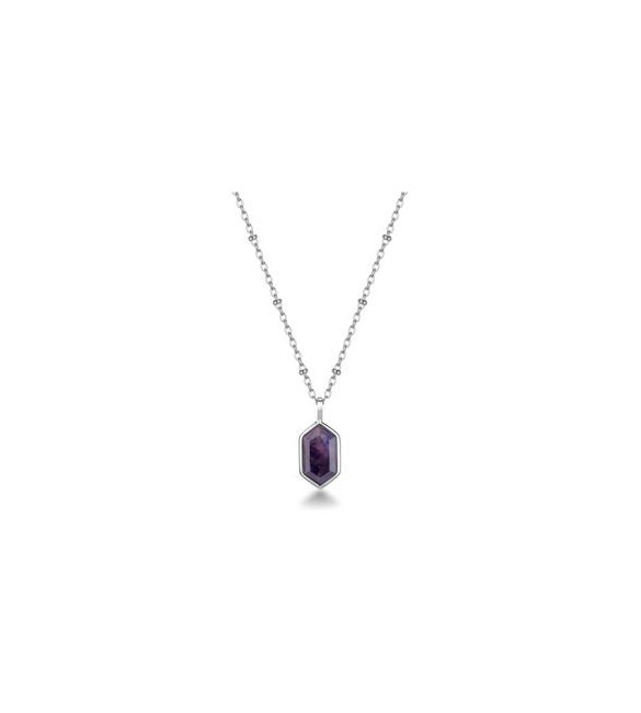Collana Gioielli Brosway Essential in acciaio con ametista cm 45 BNL127