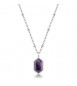 Collana Gioielli Brosway Essential in acciaio con ametista cm 45 BNL127