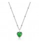 Collana Gioielli Brosway Essential in acciaio con giada verde cm 45 BNL129