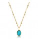 Collana Gioielli Brosway Essential in acciaio dorato con turchese cm 45 BNL132