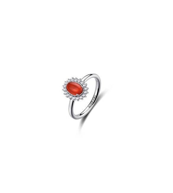 Anello Kate Gioielli Fancy by Brosway in argento ovale agata rossa misura 14 fpr140c