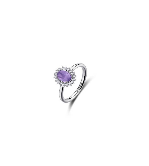 Anello Kate Gioielli Fancy by Brosway in argento ovale ametista misura 16 fmp130d