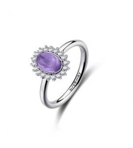 Anello Kate Gioielli Fancy by Brosway in argento ovale ametista misura 16 fmp130d