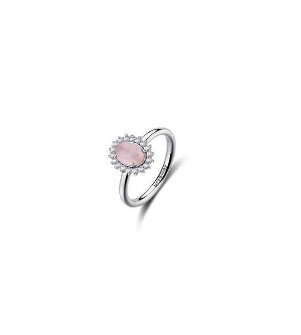 Anello Kate Gioielli Fancy by Brosway in argento ovale quarzo rosa misura 14 fvp124c