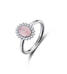 Anello Kate Gioielli Fancy by Brosway in argento ovale quarzo rosa misura 16 fvp124d