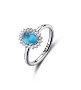 Anello Kate Gioielli Fancy by Brosway in argento turchese ovale misura 14 fcl123c