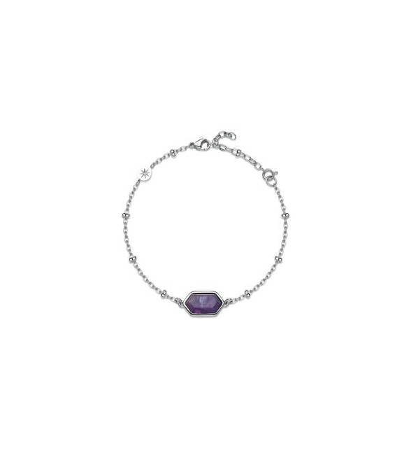 Bracciale Gioielli Brosway Essential in acciaio con ametista BNL137