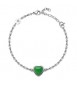 Bracciale Gioielli Brosway Essential in acciaio con giada verde BNL139
