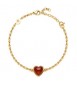Bracciale Gioielli Brosway Essential in acciaio dorato con agata rossa BNL140