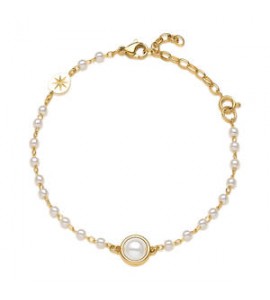 Bracciale Gioielli Brosway Essential in acciaio dorato con perla di conchiglia BNL136
