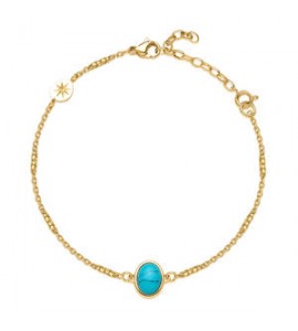 Bracciale Gioielli Brosway Essential in acciaio dorato con turchese BNL142