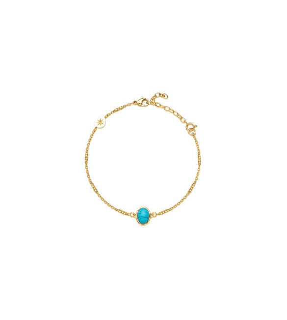 Bracciale Gioielli Brosway Essential in acciaio dorato con turchese BNL142