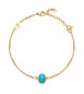 Bracciale Gioielli Brosway Essential in acciaio dorato con turchese BNL142
