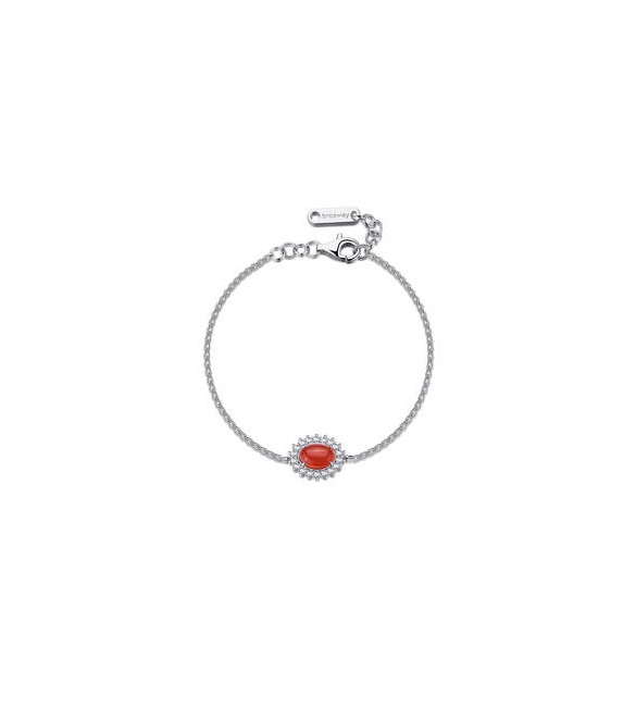 Bracciale Kate Donna Gioielli Fancy by Brosway in argento ovale agata rossa fpr138