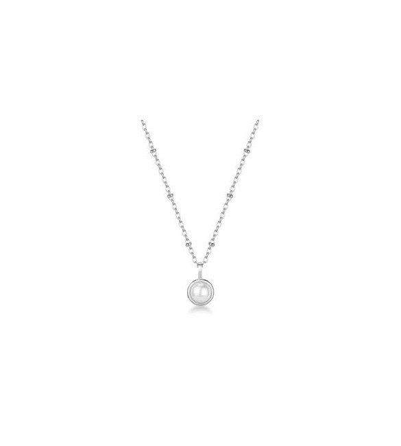 Collana Gioielli Brosway Essential in acciaio con perla di conchiglia cm 45 BNL133