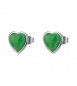 Orecchini Gioielli Brosway Essential in acciaio con giada verde BNL144