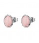 Orecchini Gioielli Brosway Essential in acciaio con quarzo rosa BNL146