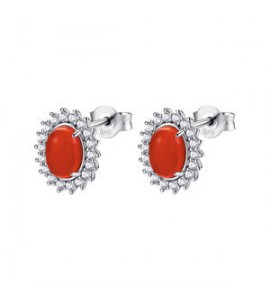 Orecchini Kate Donna Gioielli Fancy by Brosway in argento agata rossa FPR139